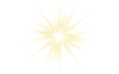 Gold sun light with lens flare effect. Sun flush, Overlays, spotlight, Sparkle glowing, brilliant glow holiday bright ray for overlay