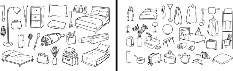 bathroom doodle vector, minimal line art, interior accessory illustration, shower and bathtub sketch, hygiene concept drawing, modern black white design, bathroom equipment art, household cleanliness 