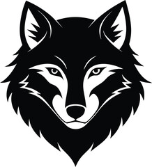 Wolf Head Silhouette – Detailed Wild Animal Vector Illustration
