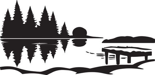 Vector illustration of a city with a temple in the background