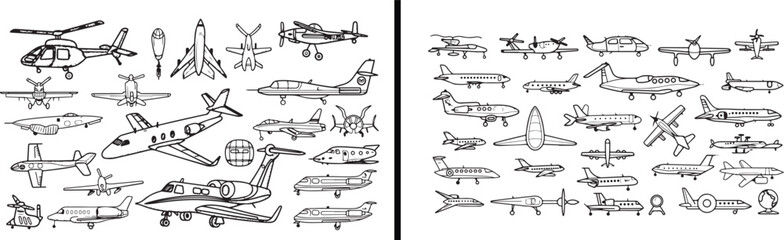  airplane doodle art, aviation vector sketch, flying object illustration, flight concept design, travel and transport artwork, minimal airplane outline, jet plane drawing vector, aeronautical engineer