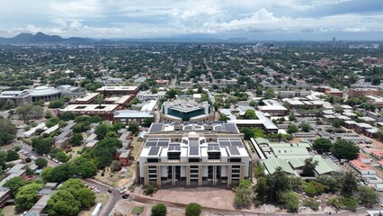 University of Botswana aerial view of the campus located in Gaborone, Botswana, Africa