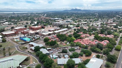 University of Botswana aerial view of the campus located in Gaborone, Botswana, Africa
