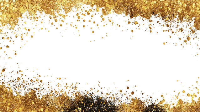 Gold glitter. Golden sparkle confetti. Shiny glittering dust. Abstract shiny color gold wave design element. gold brash texture