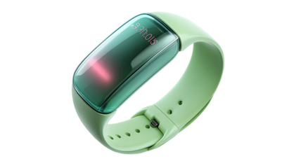 Smart fitness tracker watch displaying activity features and health monitoring functions in a sleek modern style on white background