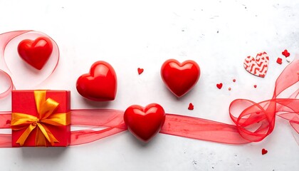 Valentines Day Gift and Hearts - A Celebration of Love and Affection.