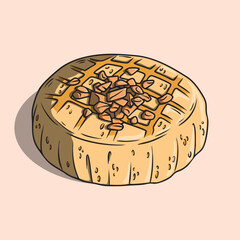 Illustration of Pastilla Cake from the Middle East