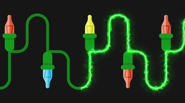 vector illustration of an electric cable