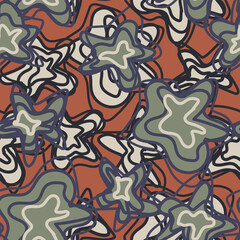 Obraz premium Neutral Colour Abstract Star Seamless Pattern Design