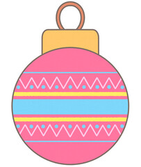 Colorful Pattern Cute Christmas Ball ornament