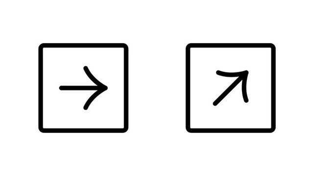 Direction indicators icon. Abstract directional arrow loop icon.
