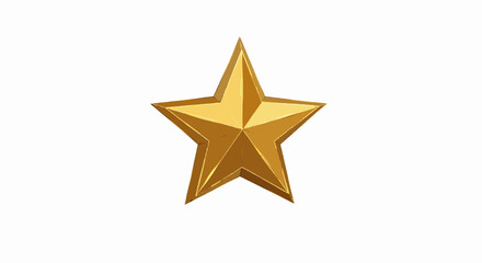 Obraz premium 3D Golden star on white background Vector