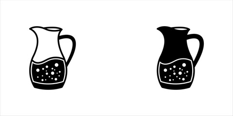 Jug icon, symbol, Vector pictogram. Simple element illustration.