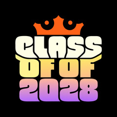 Class of 2028 with Crown Graphic graduation school