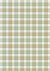 Seamless green plaid fabric texture featuring a checkered tartan design and gingham cloth pattern for a vector textile backdrop or wallpaper material decoration