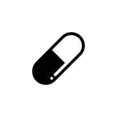 Trendy Capsule Medicine Medical Icon Vector Template