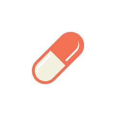 Trendy Capsule Medicine Medical Icon Vector Template