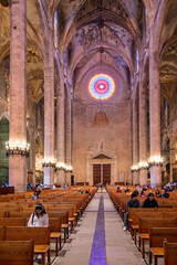 View inside the Palma cathedral
