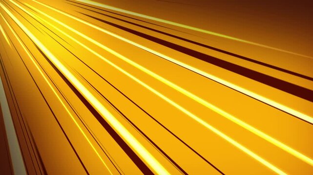 Speed lines motion abstract background with dynamic light energy fast. Abstract animation of yellow diagonal anime speed lines. 4k animation video