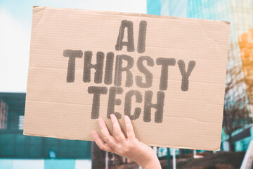 "AI Thirsty Tech" Intelligent systems guzzle billions in water. AI. THIRSTY. TECH. INTELLIGENT. SYSTEMS.