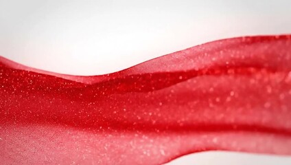 Red fabric flowing in slow motion. - Powered by Adobe