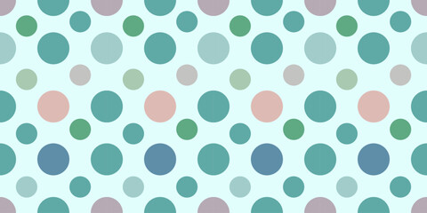 Soft seamless polka dots pattern design for fabric or wallpaper
