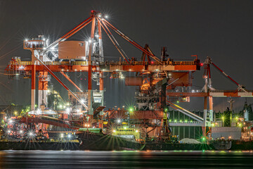 Obraz premium 名古屋港工場夜景