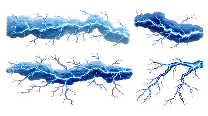 Electric Dance: Dynamic renderings of electric bolts in a display of raw power, a stark depiction of nature's potent energy. 