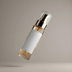 Elegant perfume bottle with blank label for your luxury brand presentation and marketing campaign