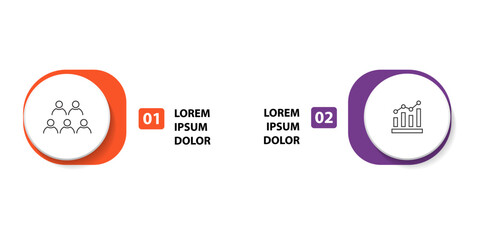 Two Step Infographic Process Timeline Template