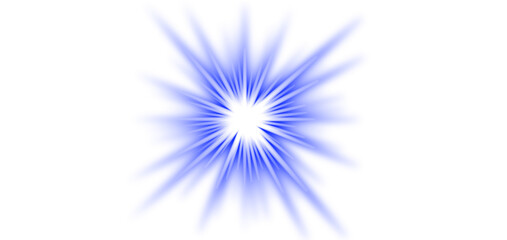 Fototapeta premium A bright blue light is shining, sunburst, sun ray len flare