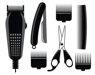 hair clippers vector illustration