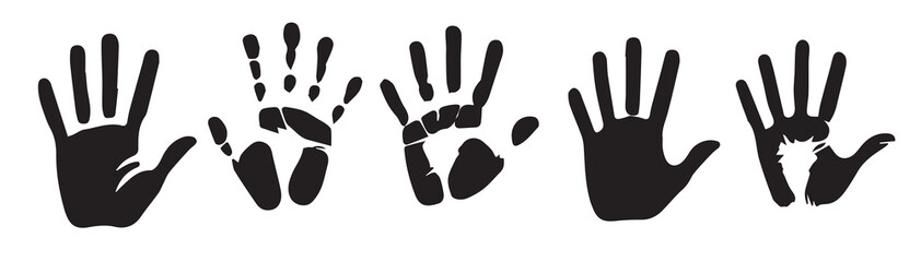  handprint silhouette illustration hand palm silhouette for