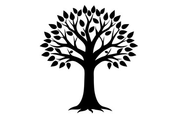 Fototapeta premium tree silhouette vector, tree black vector