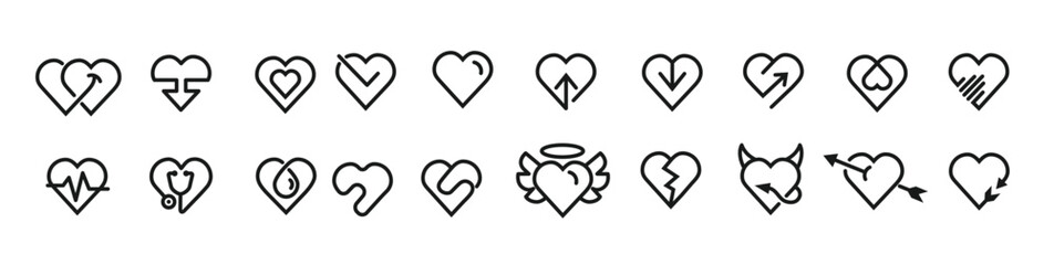 heart icon vector illustration.