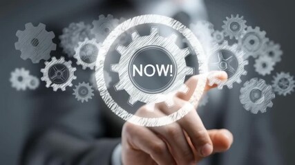 Touching gears for instant results in a business setting