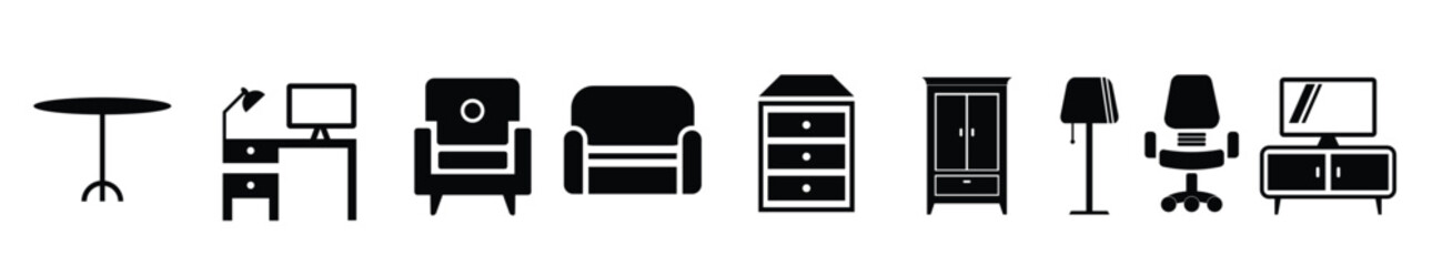home furniture icon vector furniture icon vector illustration