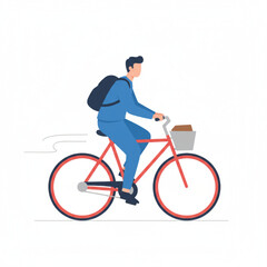 Naklejka premium Sustainable Commuting and Urban Cycling
