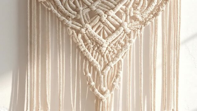 Elegant Macrame Wall Hanging Decor for Bohemian Home.