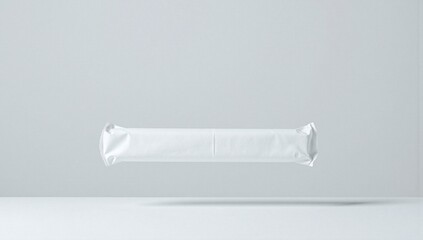 Realistic blank white snack bar package mockup