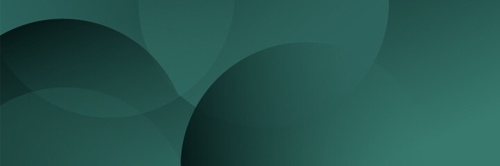 A dark green background with smooth, overlapping circles. The background is green with a gradient texture, creating a modern, abstract style. Minimal abstract circles vector gradient background