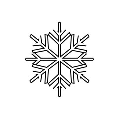 Snowflake vector illustration winter christmas holiday season design element graphic icon outline art