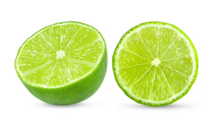 lime isolated on transparent png ( image from camera )