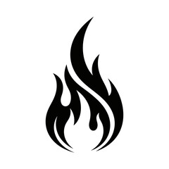 Black fire flame vector illustration for logo design and graphic design needs and creative projects