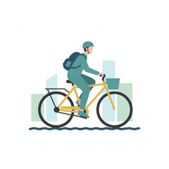 Fototapeta premium Eco-Friendly Bicycle Commuting