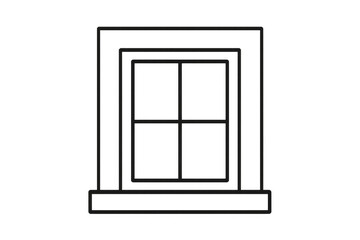 Obraz premium Window shadow silhouette on transparent background, a graphic overlay for architectural and light design concept
