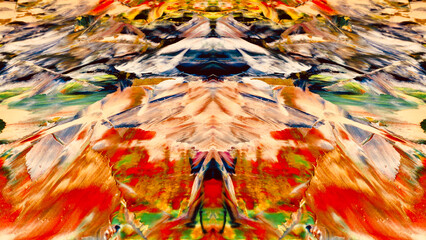 Abstract art background . Hand painting artwork on canvas .