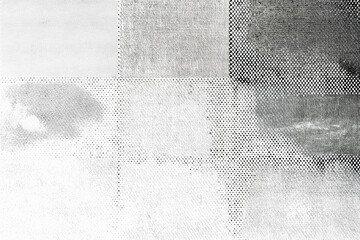 Diagonal bands with varying halftone dot densities, creating a smooth tonal gradient across a...