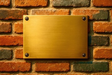 A gold plaque with a hole in the middle