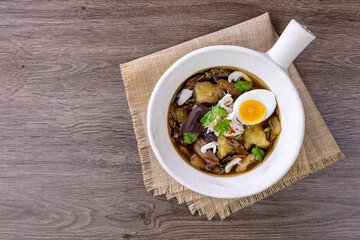 delicious  fish maw soup In the pottery, Asian food, chinese food